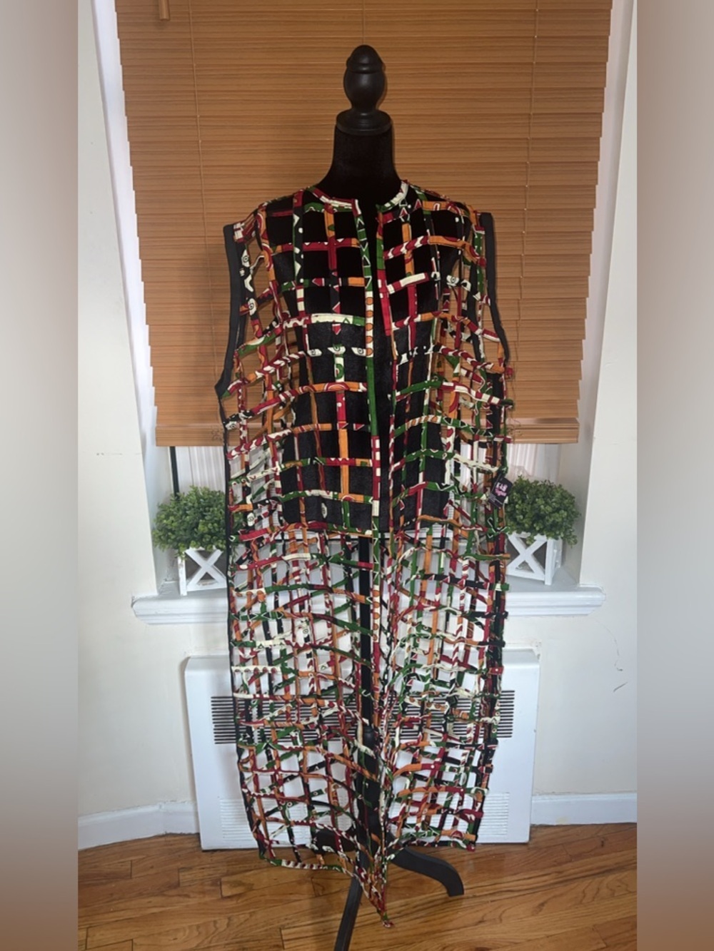 Luxury Handmade Ankara Maxi Duster Dress | Artisan African Wax Print | KKvogues - Picture 5 of 13